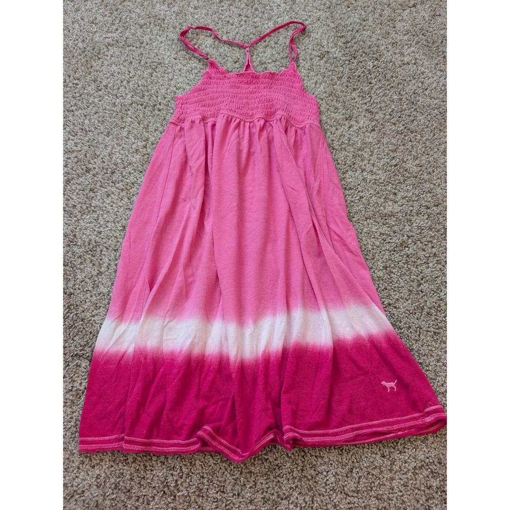 PINK Victoria's Secret Pink Ombre Smocked Cover Up Dress Medium
